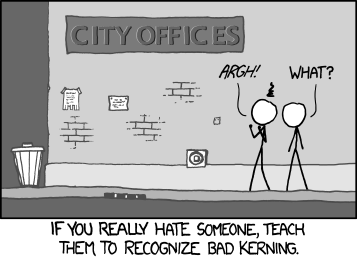 kerning cartoon