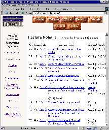 List of Lecture Notes by Date